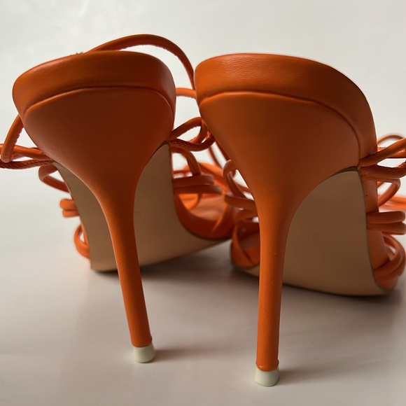 SHEIN Orange strappy high heels 8.5 - Picture 4 of 9